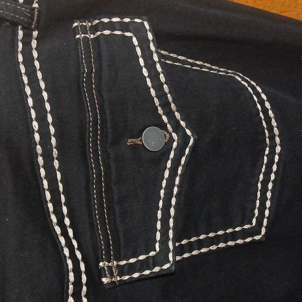 Mid Rise Stretch Flare Jeans Black - Picture 7 of 7
